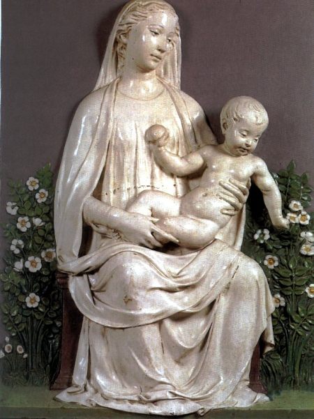 Luca della Robbia-Madonna del roseto- 1450/1460-Firenze Museo del Bargello