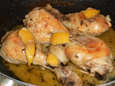 cosce di pollo al limone
