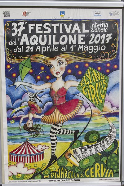 Locandina Festival aquiloni di Cervia 2017